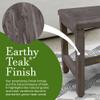 CoastalVogue 18 Inch Gray Waterproof Teak Wood Shower Bench Stool Seat Chair for Inside Shower Provides Safety, Storage, and Organization for Bathroom Accessories view 3