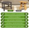 CoastalVogue 18 Inch Gray Waterproof Teak Wood Shower Bench Stool Seat Chair for Inside Shower Provides Safety, Storage, and Organization for Bathroom Accessories view 4