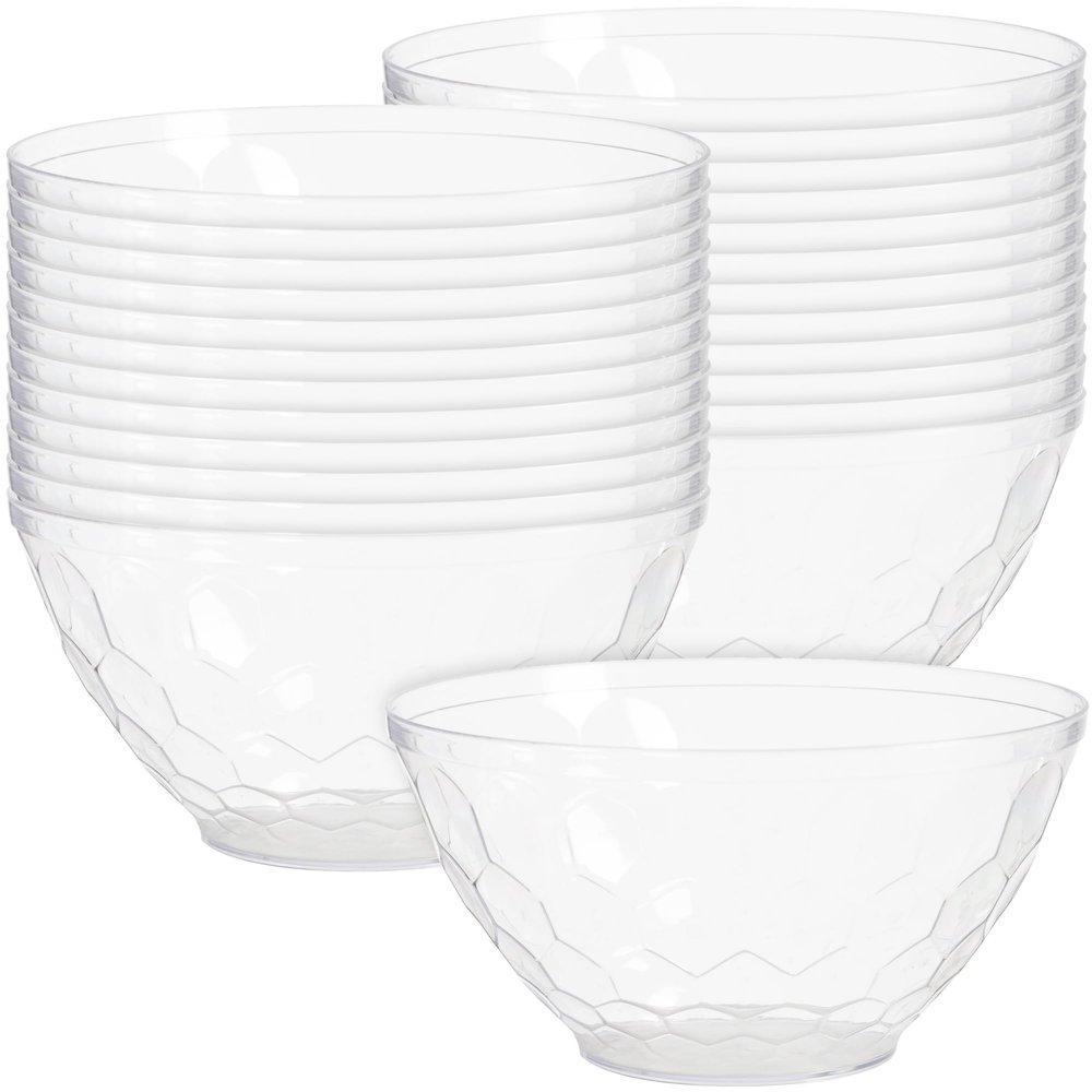 Stunning White Embossed Bowls - 9" (Pack of 25) - Premium Quality, Unique & Eye-Catching Tableware - Ideal for Any Event