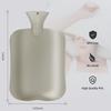 OliviaLiving Hot Water Bag Hot Water Bottle 2 Liters Heat Up and Refreezable Hot Cold Pack with Knit Cover for Pain Relief Hot Cold Therapy Khaki view 3