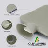 OliviaLiving Hot Water Bag Hot Water Bottle 2 Liters Heat Up and Refreezable Hot Cold Pack with Knit Cover for Pain Relief Hot Cold Therapy Khaki view 4