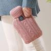 OliviaLiving Small Cute Hot Water Bottle with Knit Cover, 1L Hot Water Bag for Children, Hot and Cold Compress, Hand Feet Warmer, Neck and Shoulder Pain Relief view 4