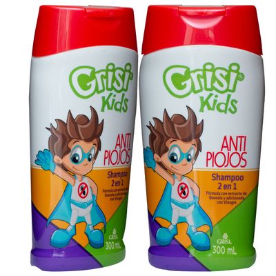 Grisi Kids Cleansing and Lice Repel Shampoo, Helps with the appearance of lice, Quassia Extract, Conditions Hair, 10.14 FL Oz, 2 Count