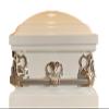 New Beautiful Solid White Casket/Silver Hardware/White Interior Comes in Several Colors and Styles! view 1