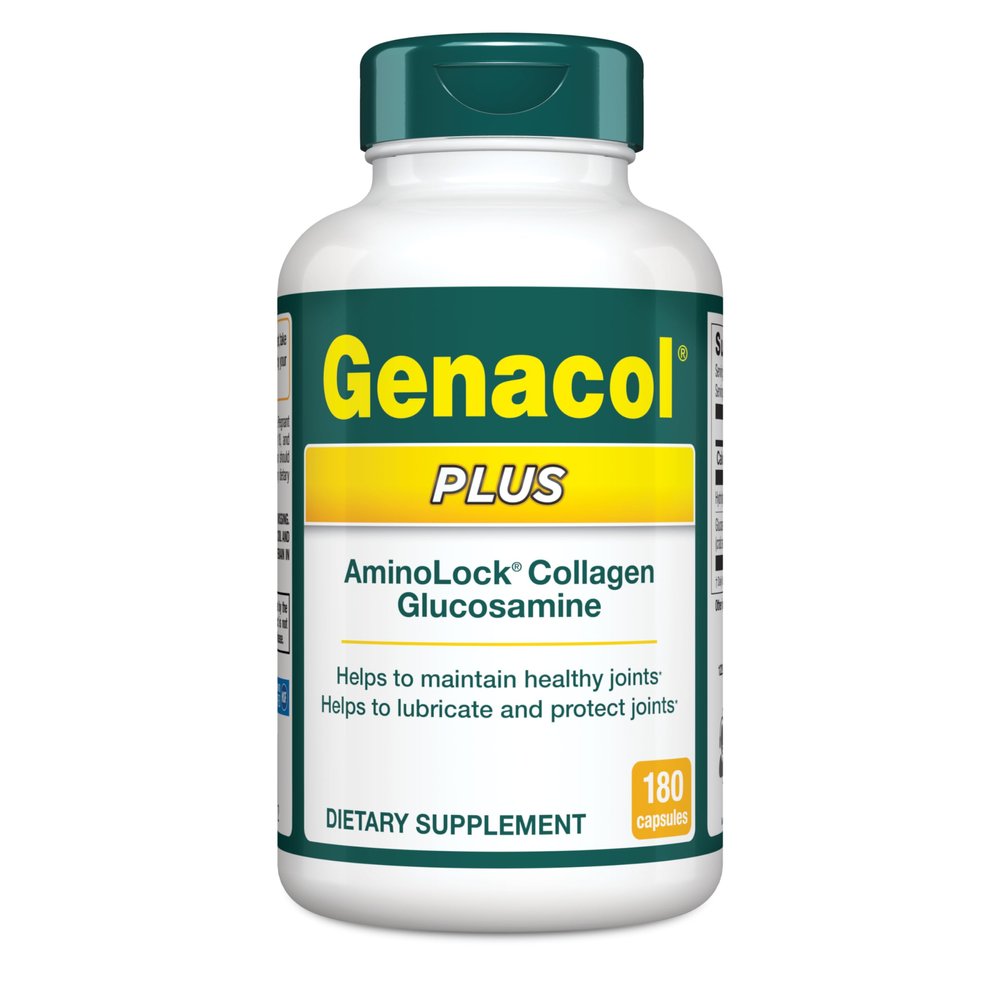 Genacol Plus Glucosamine and Collagen Joint Supplement, Lubricates, Protects and Maintains Heathy Joints, Relieves Joint Discomfort Plus, 180 Capsules (60-Day Supply)