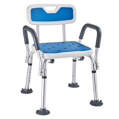 RTY-BY Economy Shower Chairs for The Elderly or Disabled with Arms and Back - Adjustable Shower Bench, Bariatric Rated Bath Seat for Larger Users, Max. 150kg