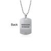 Bling Jewelry Unisex Customizable Addison Disease Medical Identification ID Dog Tag Pendant Necklace For Men Stainless Steel Small Custom Engraved view 2