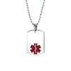 Bling Jewelry DNR-Do Not Resuscitate Medical Identification ID Dog Tag Pendant Necklace For Men Steel Small Custom Engraved view 1