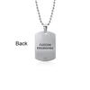 Bling Jewelry Unisex Personalize Medical Identification Medical ID Dog Tag Steel Pendant Necklace For Men Women 20 Inch Chain Small Custom Engraved view 2