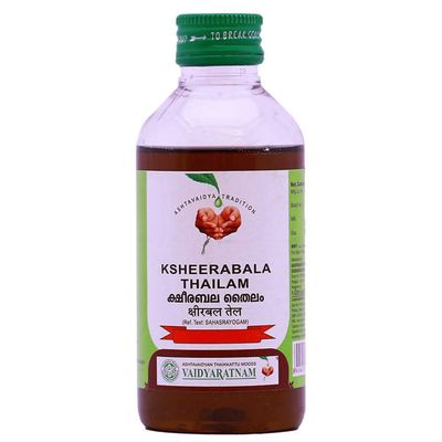 VAIDYARATNAM Ksheerabala Thailam -200 ML (Pack Of 2)| Ayurvedic Products | Ayurveda Products | Vaidyaratnam Products