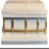 Beautiful White/Blue Casket with Gold Hardware view 2