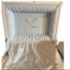 Beautiful White/Blue Casket with Gold Hardware view 3