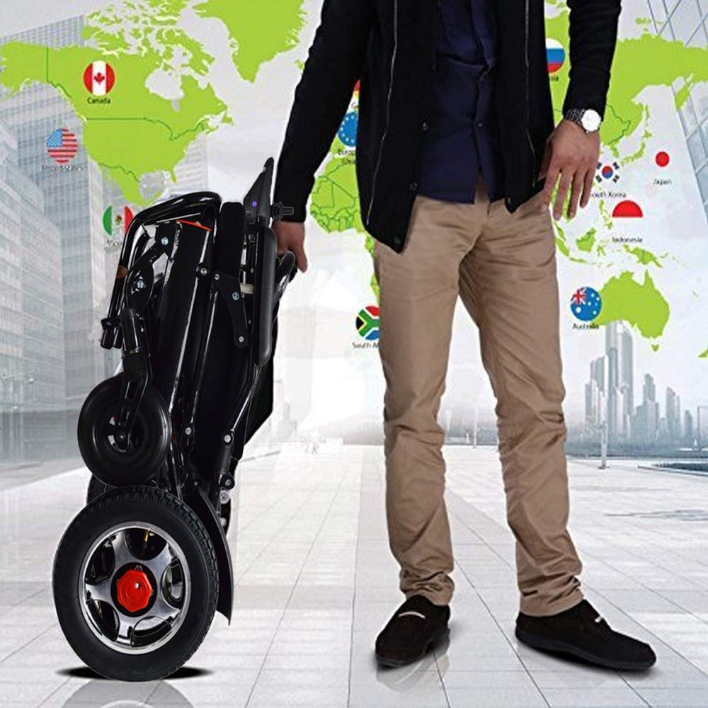 Lightweight Electric Wheelchair for Adults Power Wheel Chair Motorized Chair Portable Folding Automated Wheelchair
