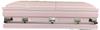 Oversized 29IN Pink/White Casket Silver Hardware White Interior view 2