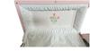 Oversized 29IN Pink/White Casket Silver Hardware White Interior view 3