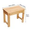 Shower/Bath Stools Wooden Shower Seat Bathroom Bench Curved Design Waterproof Wood Bathtub Spa Chair for the Elderly Disabled Anti-Slip Heavy Duty Change Shoes Stool Foot Rest ( Size : 503040cm ) view 2