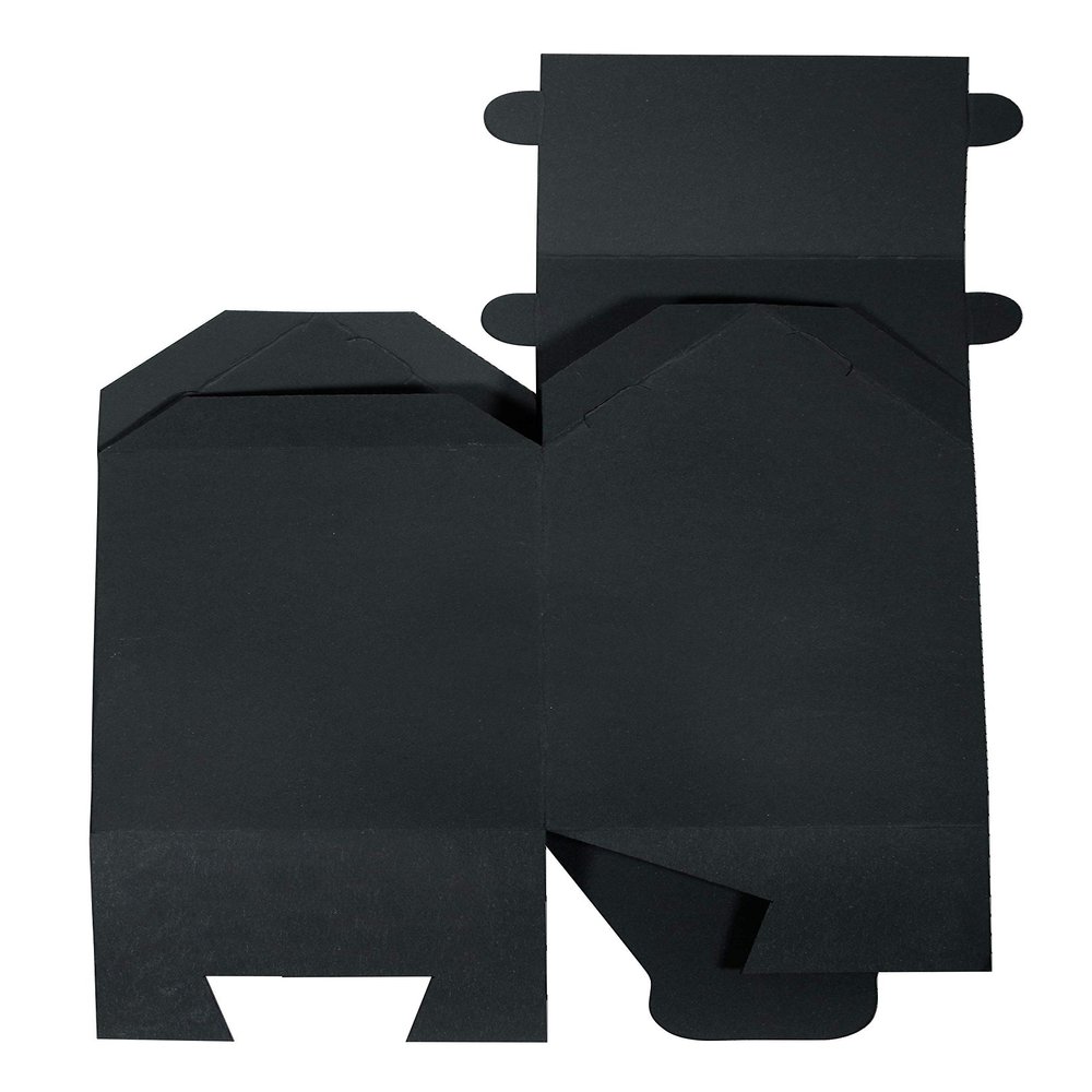 Rayher 67347576 Folding Box House, Black, 7.5 x 7.5 x 14 cm, Set of 6, pkg of 6