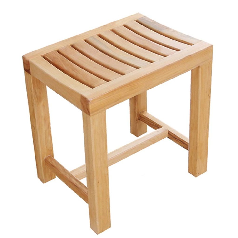 Square Shower Seat Bench | Wooden Bathroom Seat Stool | Bathtub Spa Chair for Indoor or Outdoor | Bath Chair for the Elderly Disabled Non-Slip Household Portable, Max. 250kg ( Size : 443346cm )