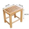 Square Shower Seat Bench | Wooden Bathroom Seat Stool | Bathtub Spa Chair for Indoor or Outdoor | Bath Chair for the Elderly Disabled Non-Slip Household Portable, Max. 250kg ( Size : 443346cm ) view 2
