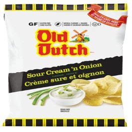 Old Dutch Sour Cream 'n Onion Potato Chips, 40g/1.4 oz., (Imported from Canada)