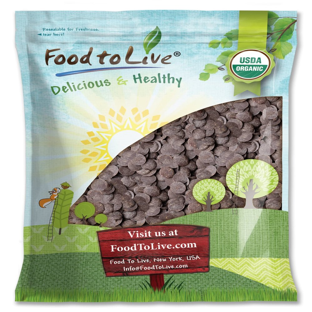 Food to Live Organic Cacao Paste Wafers, 7 Pounds - Non-GMO Cacao Liquor, Wafers and Bars, Pure, Unfiltered, Unrefined, Keto, Vegan, Bulk, Rich in Dietary Fiber, Copper, and Manganese, Sirtfood