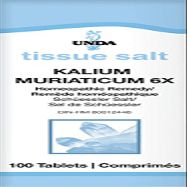 UNDA Kalium Muriaticum 6X | Homeopathic Remedy Helps Promote and Maintain Healthy Skin | 100 Tablets