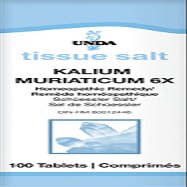 UNDA Kalium Muriaticum 6X | Homeopathic Remedy Helps Promote and Maintain Healthy Skin | 100 Tablets