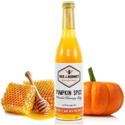 Bee in Your Bonnet Premium Flavoring Syrup - Made with Real Honey & Natural Ingredients - Perfect for Coffee Flavoring, Cocktails & Drinks - Pumpkin Spice Flavoring - 355ml / 12 Ounce Bottle