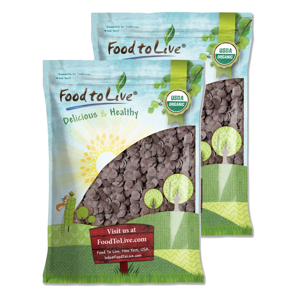 Food to Live Organic Cacao Paste Wafers, 14 Pounds - Non-GMO Cacao Liquor, Wafers and Bars, Pure, Unfiltered, Unrefined, Keto, Vegan, Bulk, Rich in Dietary Fiber, Copper, and Manganese, Sirtfood
