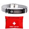 Stainless Steel Mesh Medical Alert Bracelet for Men Women Personalized Custom Engraved ID Bracelets,Choose Your Type view 1