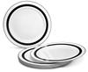 " OCCASIONS " 320pcs set (40 Guests)-Heavyweight Wedding Party Disposable Plastic Plate Set -40 x 10.5'' + 40 x 7.5'' +Silverware +Cups +linen like paper Napkins (Soleil White & Black) view 2