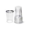 " OCCASIONS " 320pcs set (40 Guests)-Heavyweight Wedding Party Disposable Plastic Plate Set -40 x 10.5'' + 40 x 7.5'' +Silverware +Cups +linen like paper Napkins (Soleil White & Black) view 3