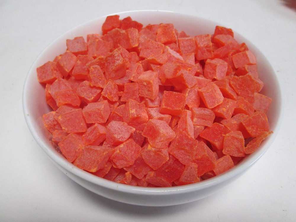 Dried Papaya Dices, 44 lbs/case
