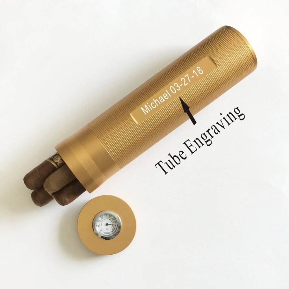 Personalized Cigar Case Cigar Tube Engraved from USA.
