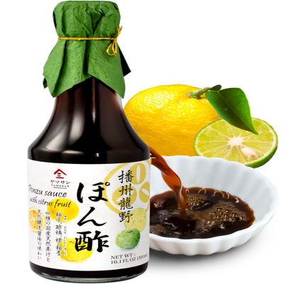 chaganju Ponzu Sauce (yuzu blend) Dressing Japanese Handmade, No chemical seasonings Non-GMO, Natural brewing, Ponzu and Soy Sauce, 300ml (10.14floz)