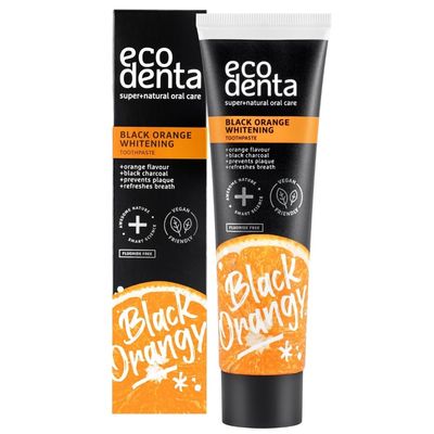 Activated Carbon Toothpaste Without Fluoride Black Toothpaste Black Whitening Toothpaste Orange Flavour 100 ml