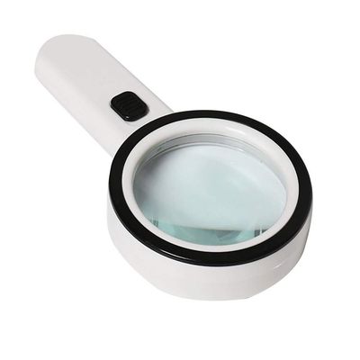 Lustar LED Illuminated Magnifier with 20X Magnification Lightweight Handheld Magnifying Glass for Reading Inspection Hobbies