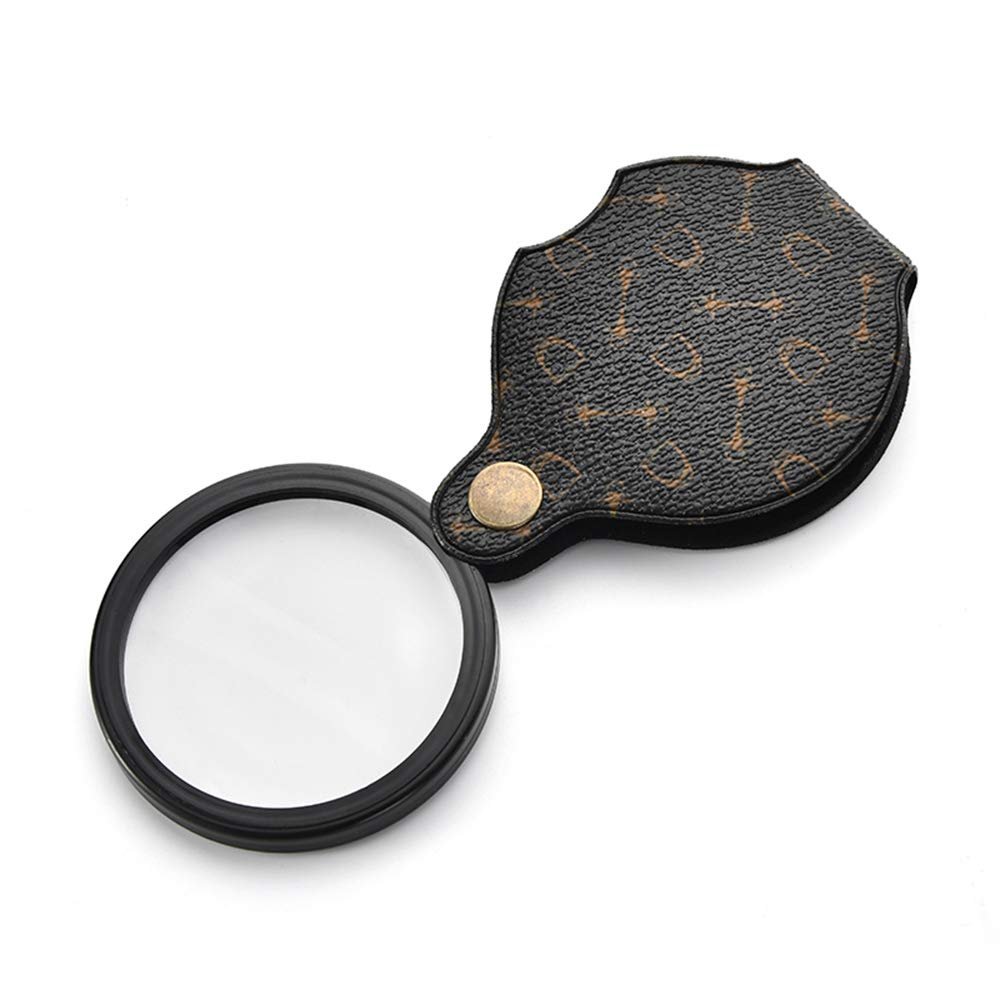 15x Folding Portable Magnifying Glass High-Definition Optical Glass Lens Old Man Reading Newspaper Magnifier