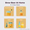 ABC Crafted Series Beer Making Kit | Beer Making Ingredients for Home Brewing | Yields 6 Gallons of Beer | Blonde Lager view 3