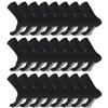 24 Pairs of Men's Cotton Non-Skid Diabetic Crew Socks, Non Binding Top Therapeutic Cotton Gripper Socks (Black, Shoe Size 8-11 US) view 1