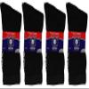 100 Pairs of Men's Cotton Non-Skid Diabetic Crew Socks, Non Binding Top Therapeutic Cotton Gripper Socks (Black, Shoe Size 8-11 US) view 4