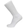 12 Pairs of Men's Cotton Non-Skid Diabetic Crew Socks, Non Binding Top Therapeutic Cotton Gripper Socks (White, Shoe Size 8-11 US) view 2