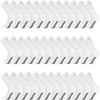 100 Pairs of Men's Cotton Non-Skid Diabetic Crew Socks, Non Binding Top Therapeutic Cotton Gripper Socks (White, Shoe Size 8-11 US) view 1