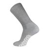 12 Pairs of Men's Extra Large Cotton Non-Skid Diabetic King Size Crew Socks, Non Binding Top Therapeutic Cotton Gripper Socks (Grey, Shoe Size 12-14.5 US) view 2