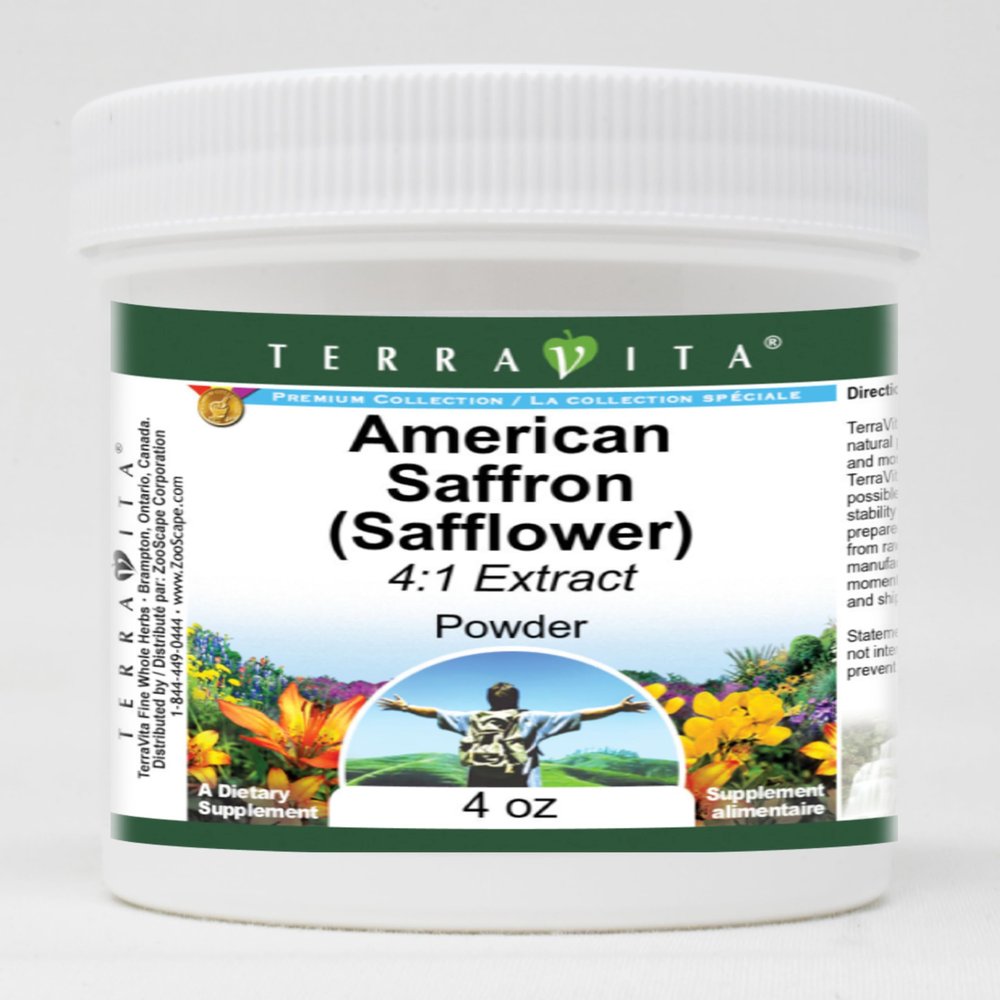 American Saffron (Safflower) 4:1 Powder (4 oz, ZIN: 512701)