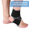 2 PACK Ankle Brace, Adjustable Ankle Support Compression Sleeves for Sprained, Achilles Tendon, Plantar Fasciitis & Sports (Grey) view 2