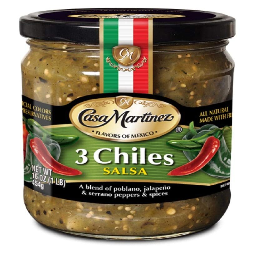 Casa Martinez Salsa 3 Chiles - 16 OZ (Pack of 2)