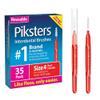 Piksters Interdental Brushes, 35 pk, Size 4, Interdental Tooth Brush for Medium Gaps, Gum Soft Bristles for Plaque Removal, Safe for Braces view 1