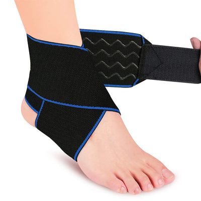 2 PACK Ankle Brace, Adjustable Ankle Support Compression Sleeves for Sprained, Achilles Tendon, Plantar Fasciitis & Sports (Blue)