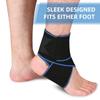2 PACK Ankle Brace, Adjustable Ankle Support Compression Sleeves for Sprained, Achilles Tendon, Plantar Fasciitis & Sports (Blue) view 2